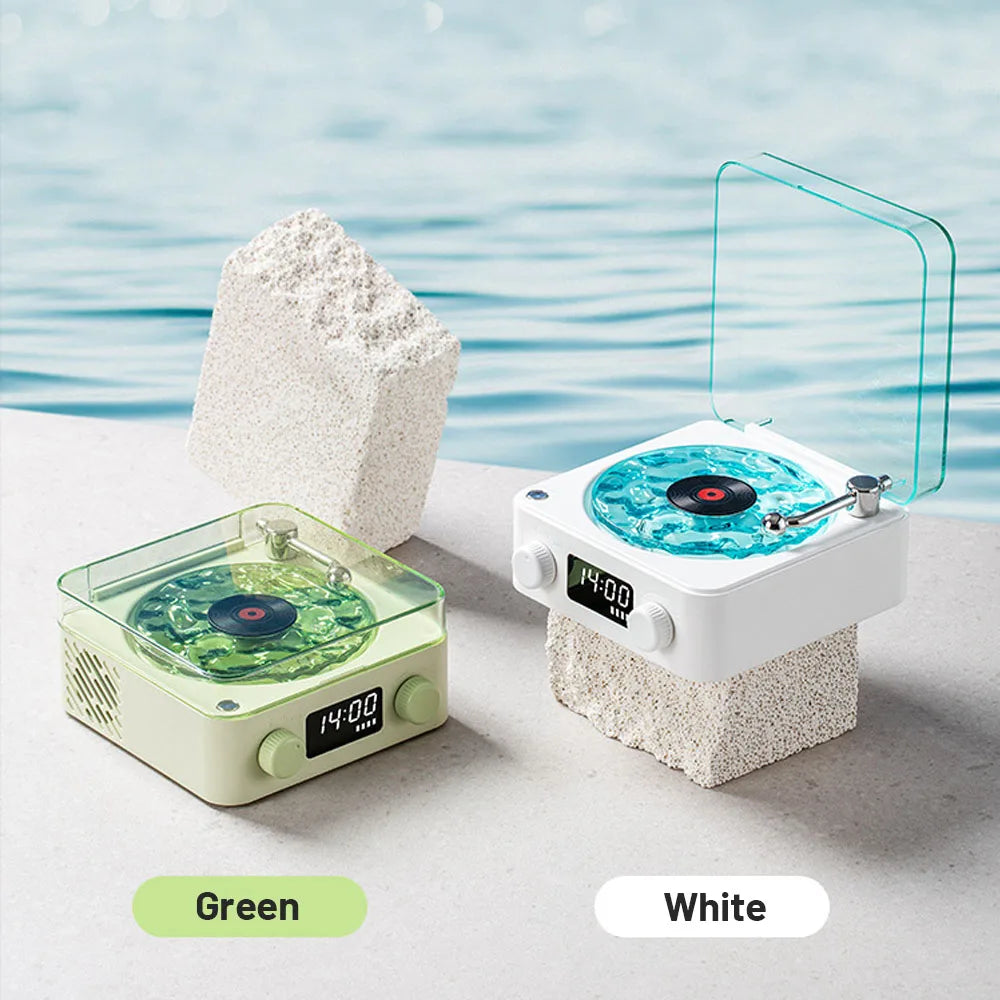 Mini Retro White Noise Bluetooth Speaker Portable Vintage Sleep Aid Bluetooth Speaker Subwoofer with RGB Light Support TF Card